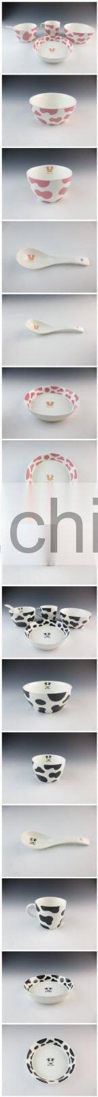 5pcs lovely design fine porcelain type dinner set