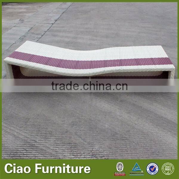 wooden outdoor furniture rattan sun lounger