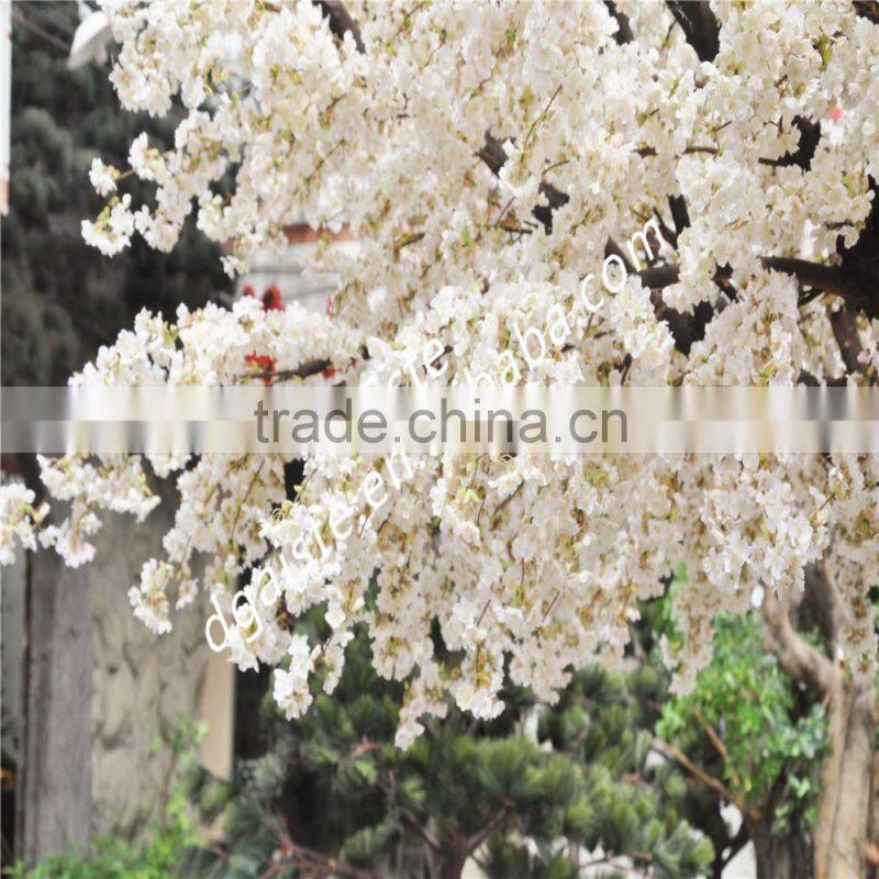Atificial white cherry blossom flower tree for wedding decoration fiberglass trunk