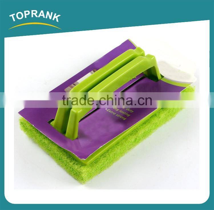 High Quality Colorful Kitchen Scrub Cleaning Dish Pot Sponge Scourer Sponge Scouring Pad With Handle