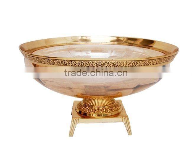 gold plated small candle stand