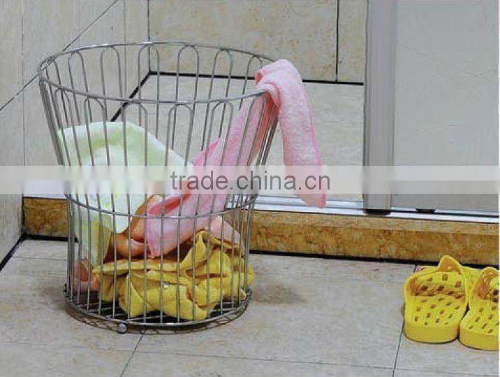 Muti-function hotel waste basket, metal with chrome plate