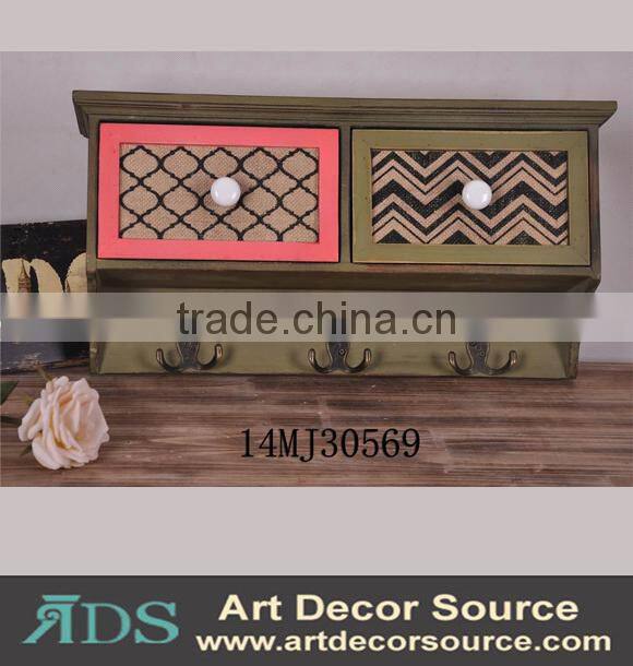 wood and metal furniture, colorful living room side cabinet