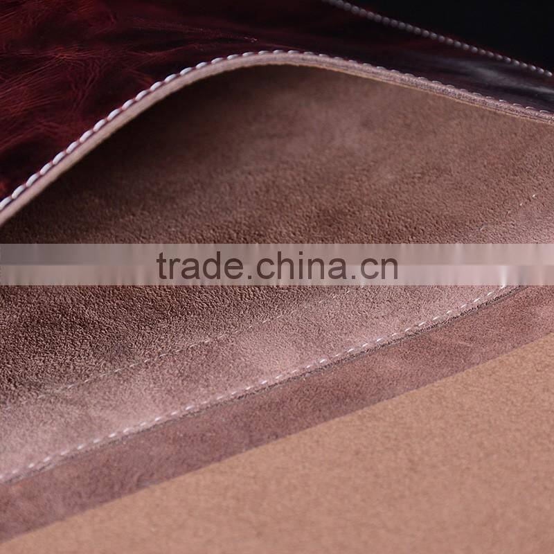 Wax Oil Documents Carrying Bag/Leather Envelope Bag/Laptop Portfolio Bag