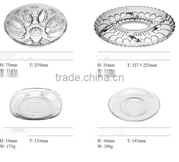 kitchenware wholesale clear glass plates
