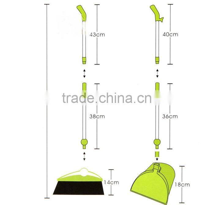 2014 long handled stainess steel dustpan and brush suit