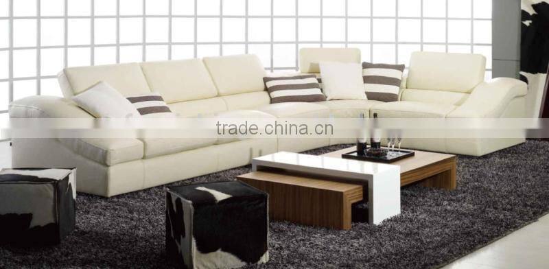 JR8021B modern Luxury Italian full thick orange cow leather living room Italy recliner sofa set