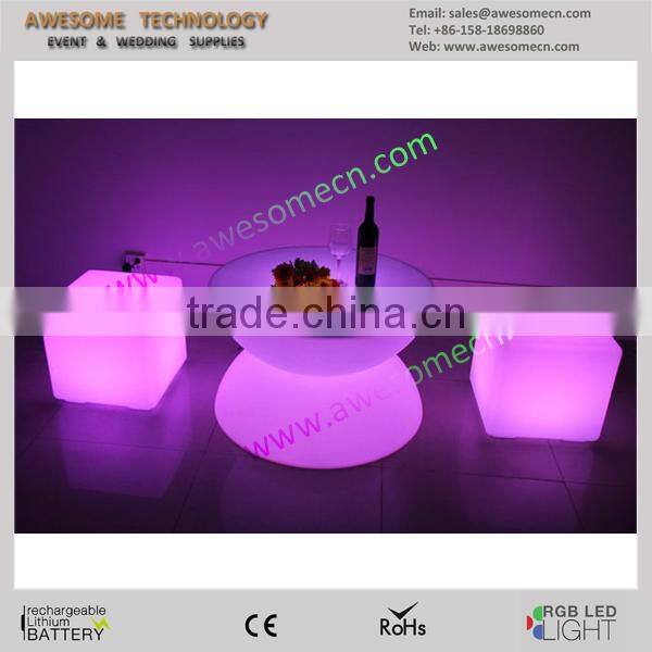 round shape LED casino lighted table