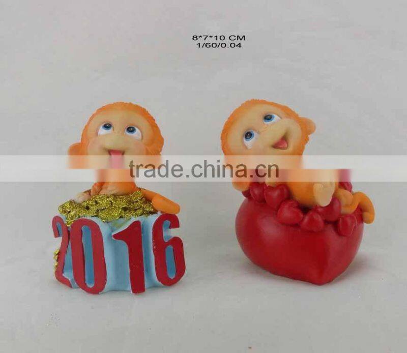 2016 new year decoration mresin onkey for sale