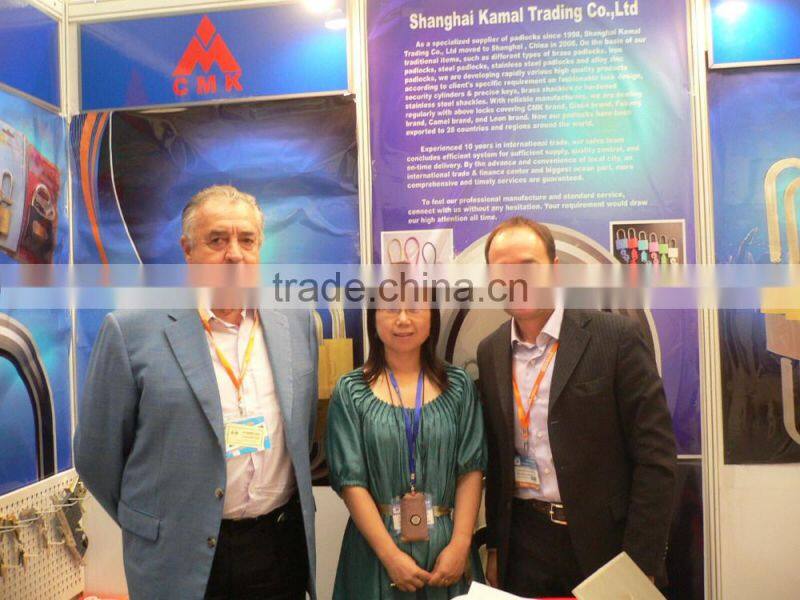 Solid Chromed hardened steel shackle stainless steel padlock With Removable and rekeyable cylinder