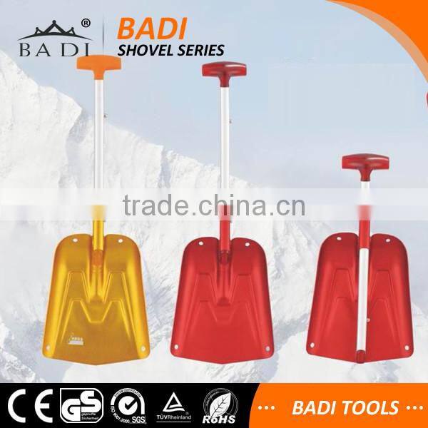 two section PC T handle anodizing collapsible aluminum snow shovel