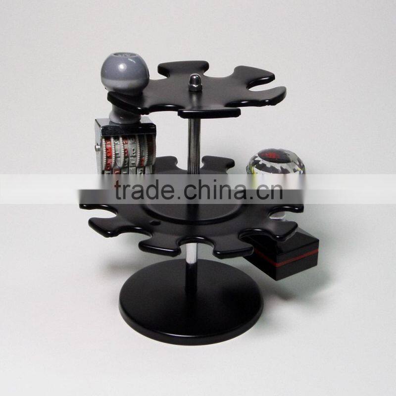 Quality office all metal 16pcs double layers stamp rack