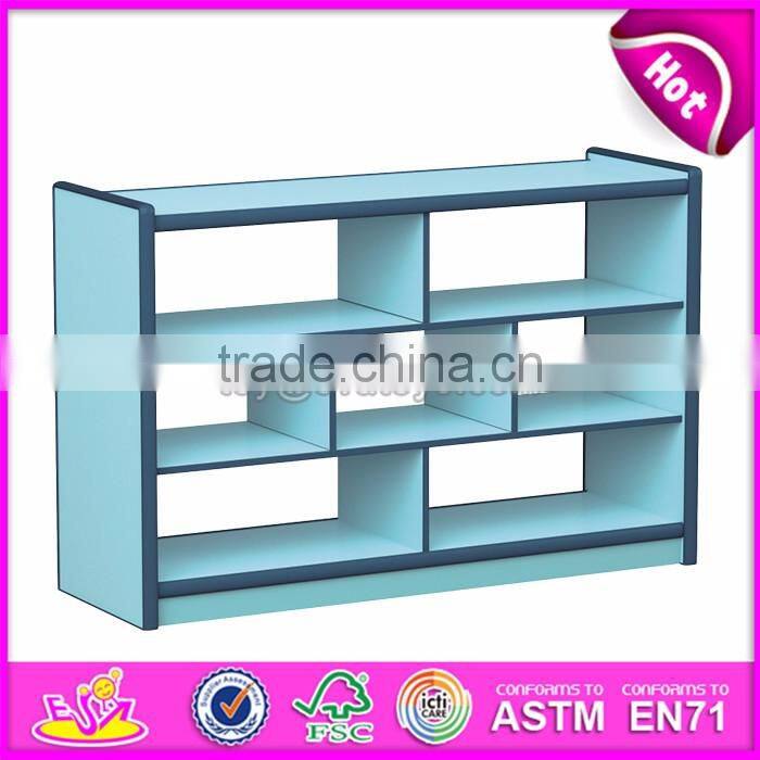 Customize colorful children furniture wooden book cabinet W08C190