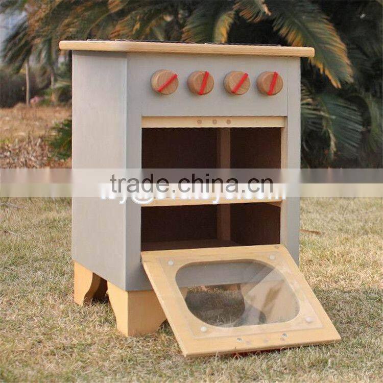 Pretend play kitchen toys wooden kids cooking set W10C301