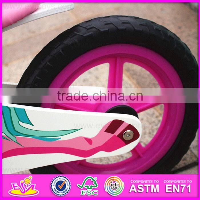 2016 high quality pink baby wooden toy bike W16C126-M