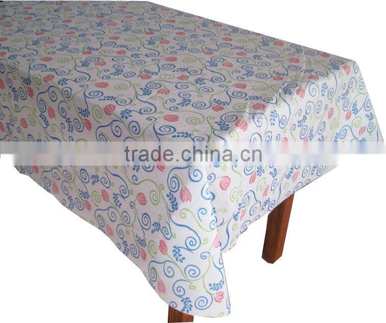 hot sale !!classic and fashionable flannel/PVC/PE table cloth with good quality