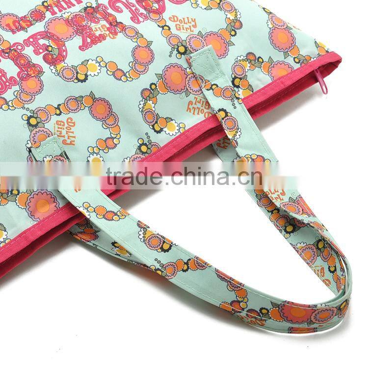 Wholesale Nylon Full Printing Customized Logo Eroupe Style Tote Bag