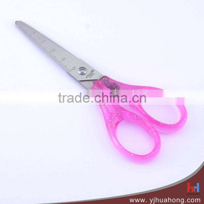 Soft grip titanium-coated blade stationery scissors/office&school scissors