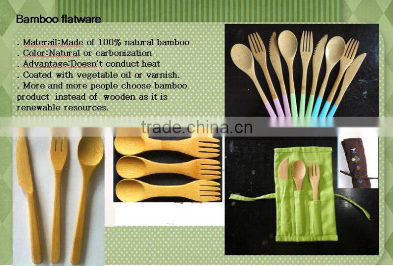 bambu tableware cutlery/Christmas bamboo dinner set/merchandising promotional gift