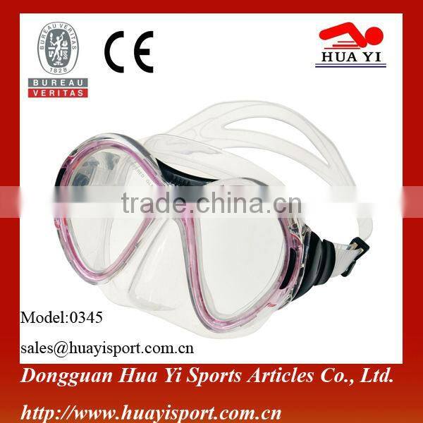 Beautiful color full face and wide vision diving masks set
