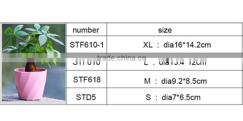 office desk mini cute plastic flower pot