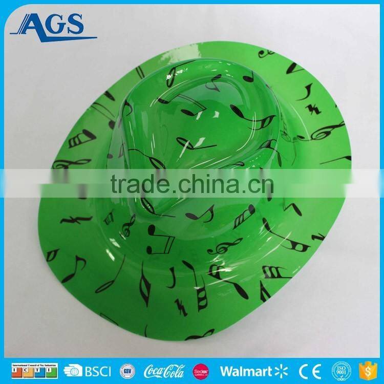 Black musical note pattern eva hat in low price