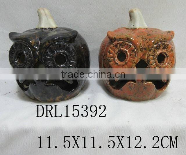 holloween decorations witch ghost ceramic LED lantern