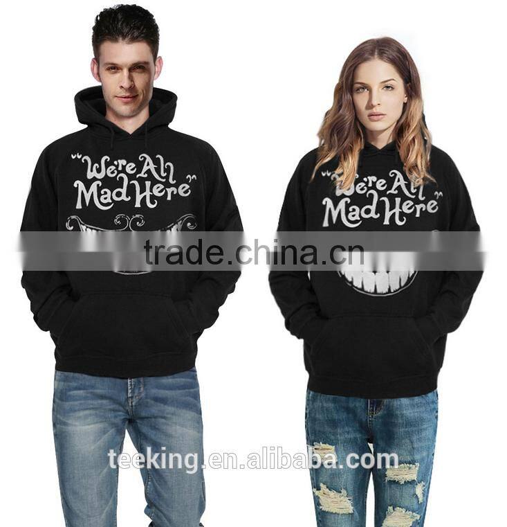 Winter Fleece Pullover Print Couple Hoodie