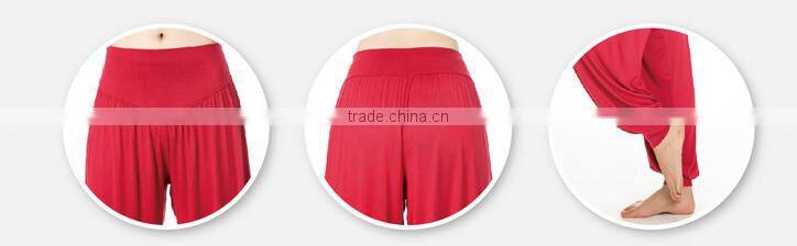 Shuoyang Women's colorful Modal fitness gym yoga pants Wholesale custom bloomers lantern yoga trousers