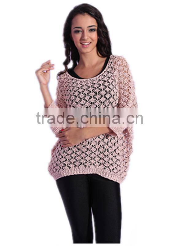 Fashion crochet lady's autumn clothing wool silk cashmere 12gg computer knitted women's wrap cardigan lady sweater