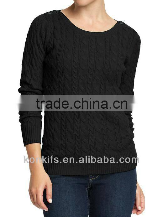 Women's Cable Boat-Neck Sweaters