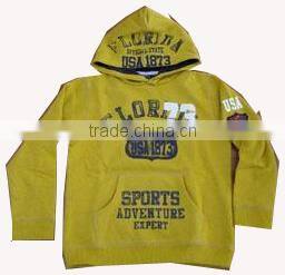 2015 children jackets with french terry boy sweater with hoody and print kids sweater