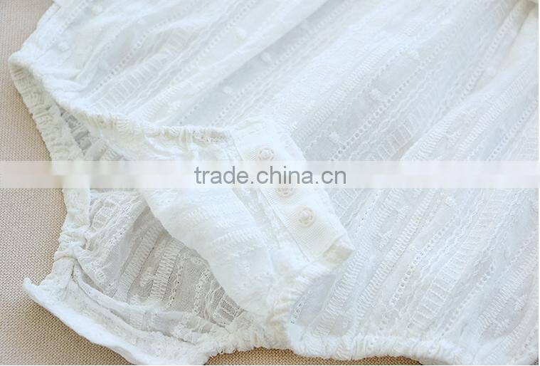 2017 Fall Baby Clothes Romper Girl For Baby Plain Pom Pom Romper