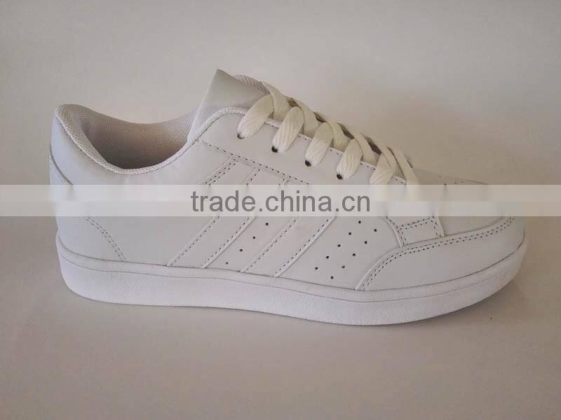 Cheaper china shoe factory price PU leather casual shoes for women