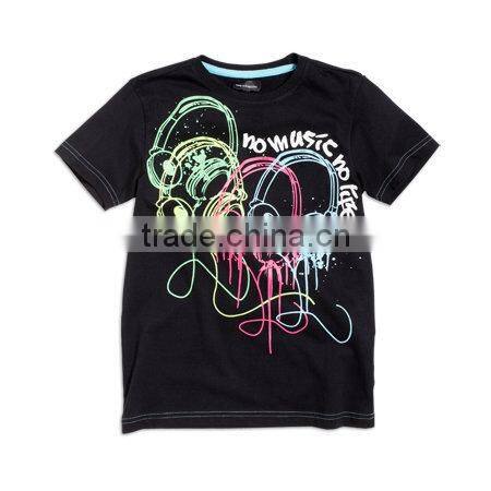 Trendy handsome purple children short sleeves tshirt