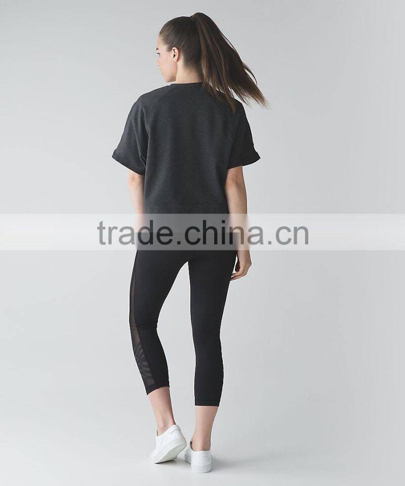 Fitness Crop Top T shirt Wholesale China T shirt Printing OEM T-shirt Printer Yoga Sweatshirt