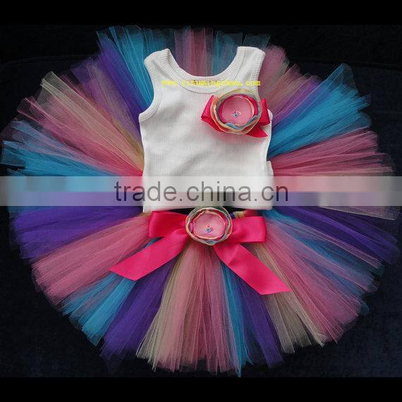 Baby Girls Pettiskirt Set Dress With Top Girls Fluffy Tulle Chiffon Fairy Pettiskirt Sets