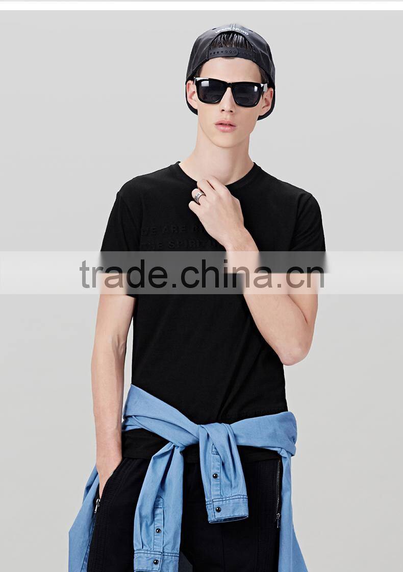 New Fashion Design Blank black slim fit tee custom men t shirt wholesale china