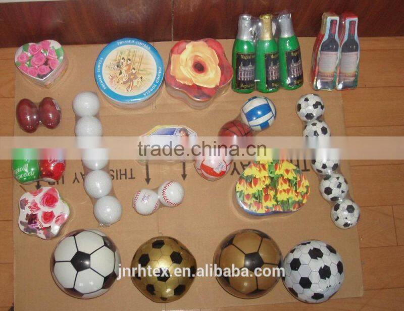 100% combed cotton compressed christmas hand towels