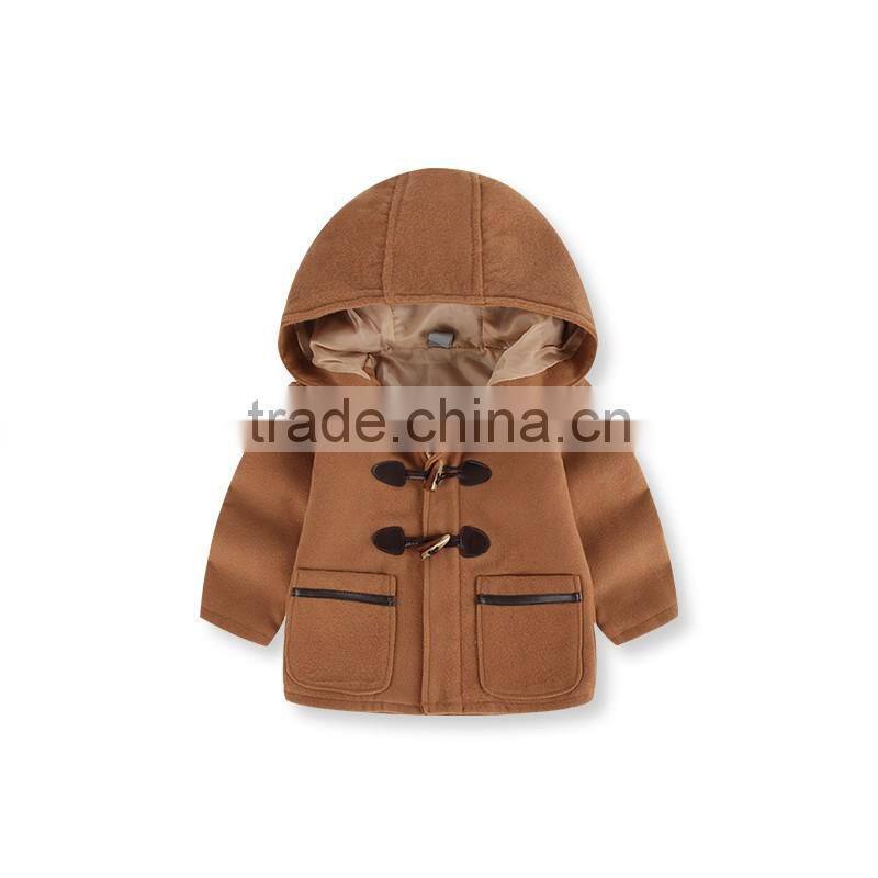 S16154A Wholesale Children Boys Spring Woolen Trench Coats