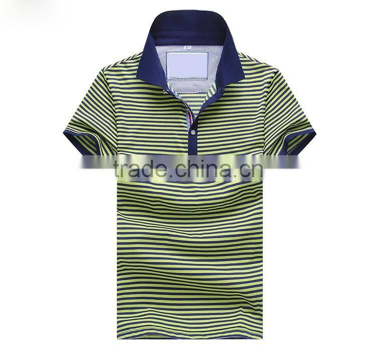 men fashion 100% cotton golf custom striped polo shirt
