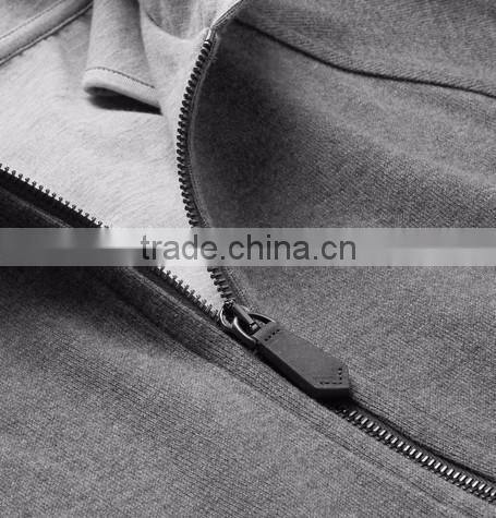 Men's Gray Double-faced Cotton-blend Jersey Hoodie