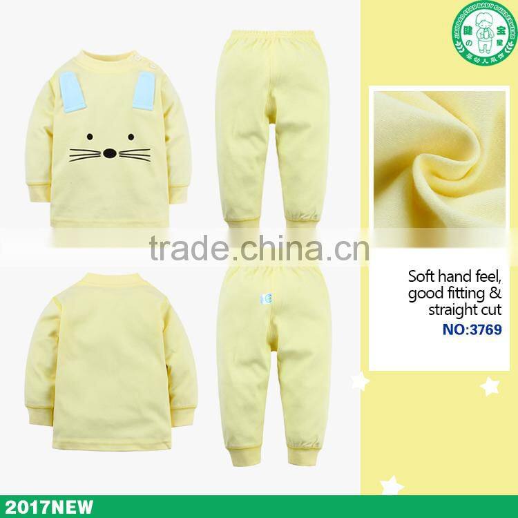 100% cotton kids wear wholesale low price baby pajamas with custom design