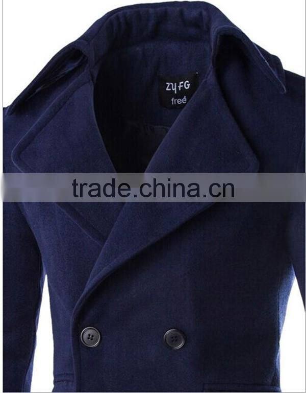 Hot sale good quality cheaper price boy youth style international fan woolen long men winter coat