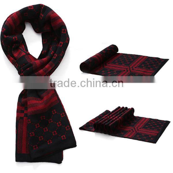 1 pc hot sale kintted cheap price spandex European style warm winter floral men scarf