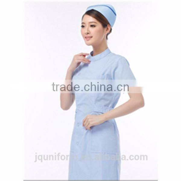 2016 Juqian factory custom uniform fashionable staff nurse uniform designs