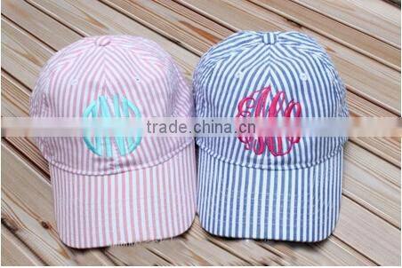 Hot sale personalised fashionable Seersucker Baseball Cap