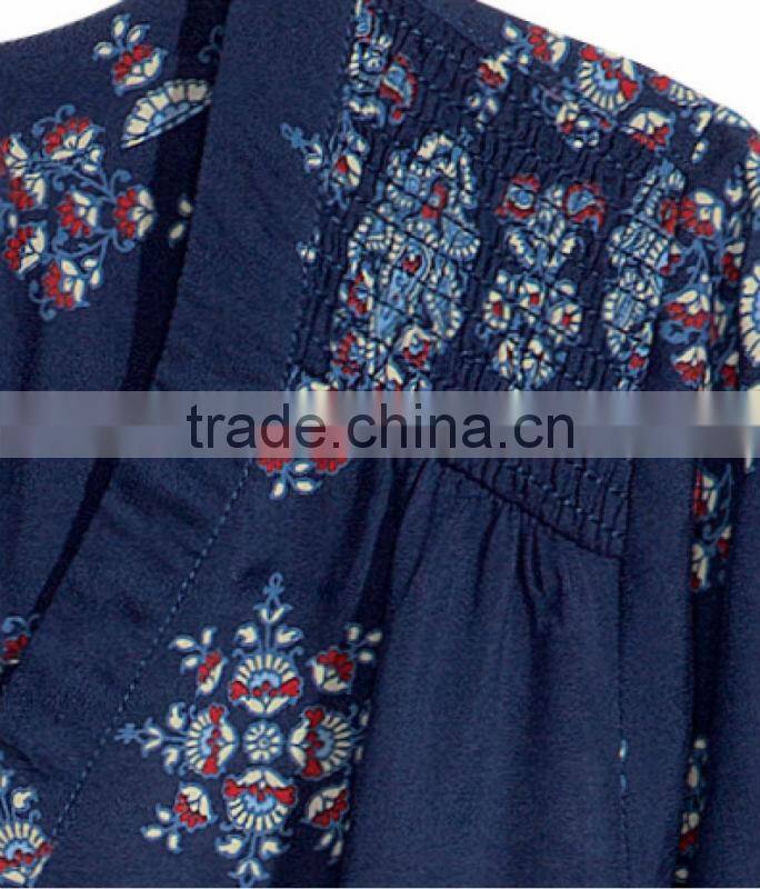 Ladies Long Sleeve V-Neck Blouse