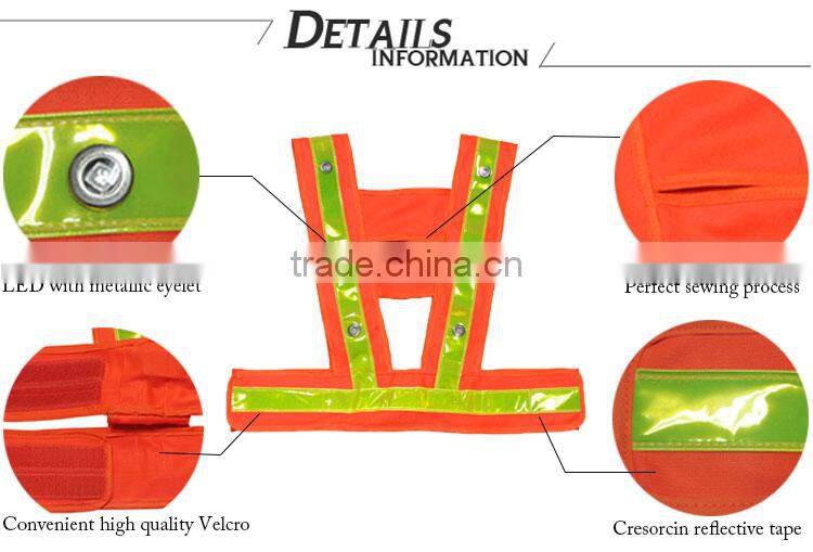 Hi Vis Overalls Led Flashing Vest/Safety Work Uniform