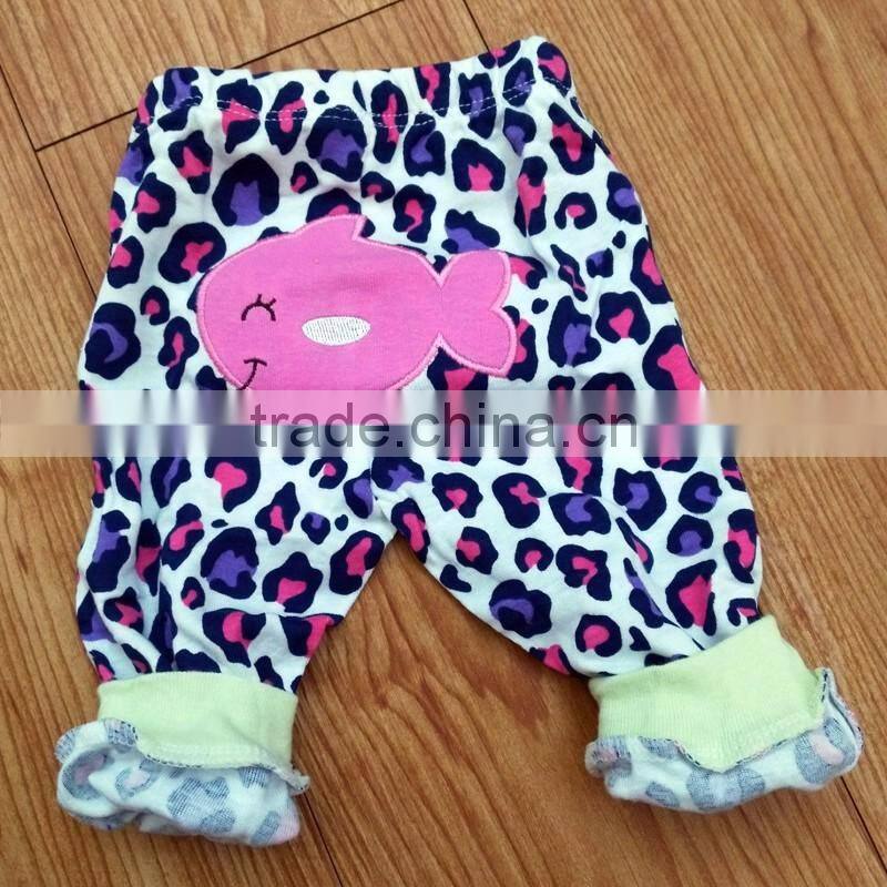 Animal embroidered cotton baby PP pants